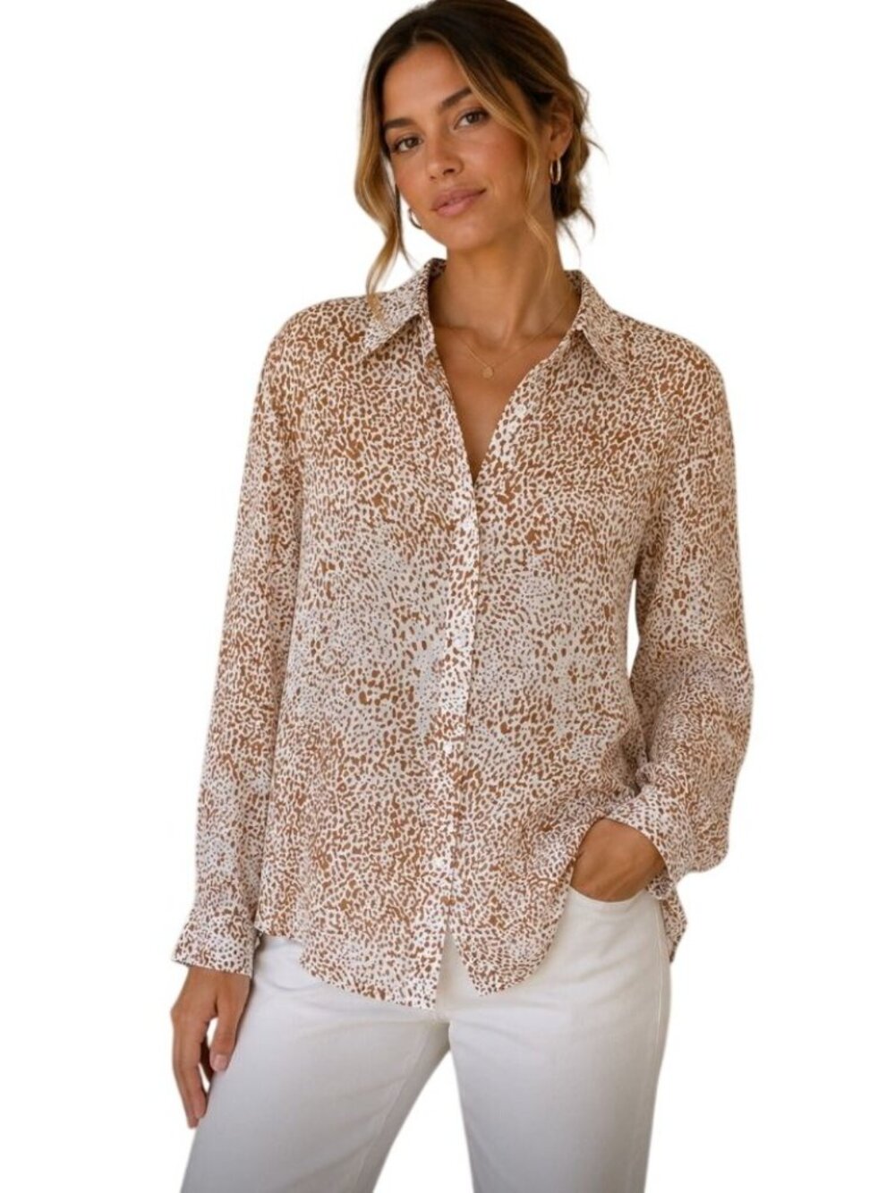 Catherine Gee Button Down Silk Blouse - Size XS
